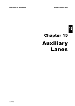 Auxiliary Lanes - Department of Transport and Main Roads