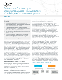 Performance Consistency in International Equities&mdash;The Advantage