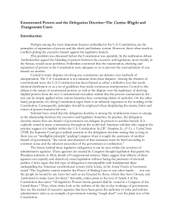 The Supreme Court on the Relationship Between the Executive and