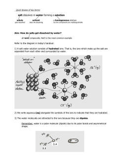 How do salts get dissolved?