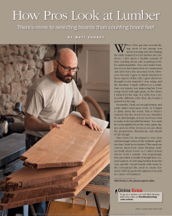 How Pros Look at Lumber