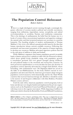 The Population Control Holocaust