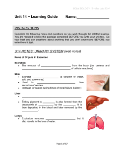 Unit 14 ~ Learning Guide Name