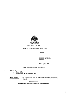 (Amendment) Act 1993 - Parliament of Guyana