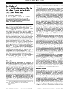 Partitioning of 2,2`,4,4`-Tetrachlorobiphenyl by