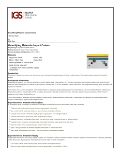 Quantifying Meteorite Impact Craters