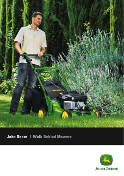 John Deere I Walk Behind Mowers
