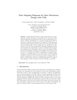 Data Mapping Diagrams for Data Warehouse