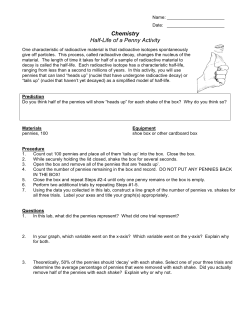 Half-Life of a Penny Lab Activity