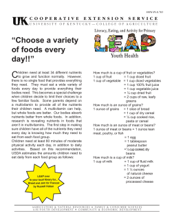 Choose a variety of foods every day!!