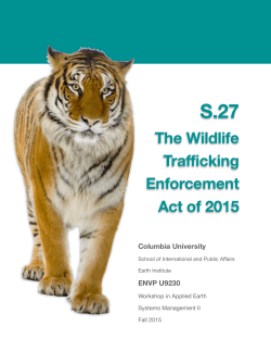 The Wildlife Trafficking Enforcement Act of 2015