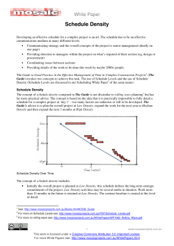 Schedule Density