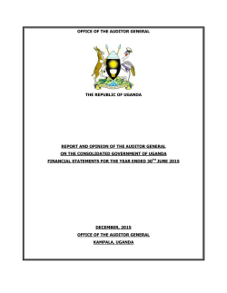 office of the auditor general the republic of uganda report and