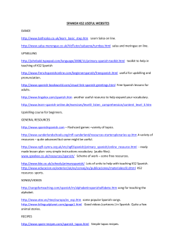 Spanish KS2 Useful Websites