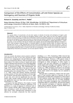 Comparison of the Effects of Concentration, pH