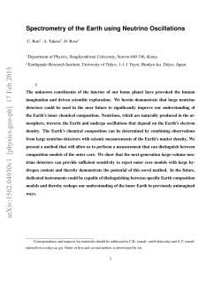 Spectrometry of the Earth using Neutrino Oscillations