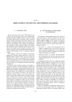 Displacement and Job Loss: The Workers Concerned