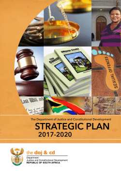 Strategic Plan of the Department of Justice and Constitutional