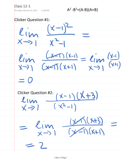 Clicker Question #1: Clicker Question #2: A2 -B2=(A