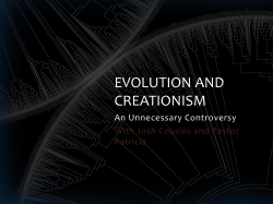 Evolution and Creationism - Christ Evangelical Lutheran Church
