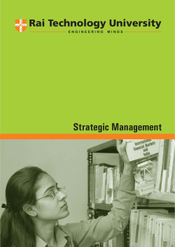 Strategic Management - Department of Higher Education