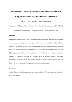 Radiometric detection of non-radioactive caesium flux using