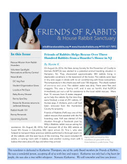 FoR-Fall 2016 - Friends of Rabbits