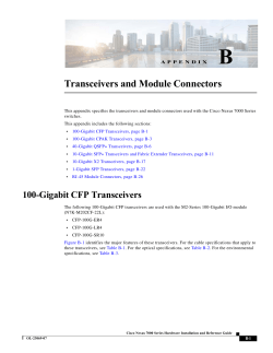 Transceiver and Module Connectors