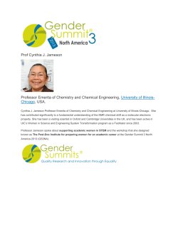 Prof Cynthia J. Jameson Professor Emerita of