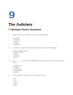 The Judiciary
