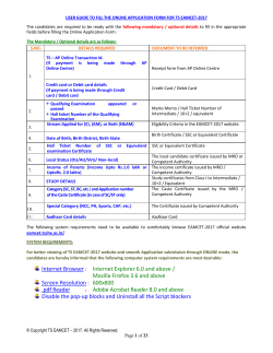 User Guide - Ts Eamcet