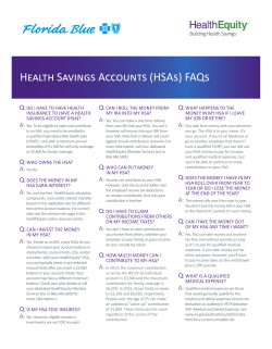 Health Savings Accounts (HSAs) FAQs