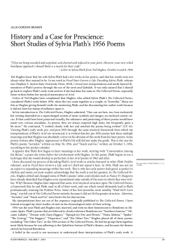 Short Studies of Sylvia Plath`s 1956 Poems
