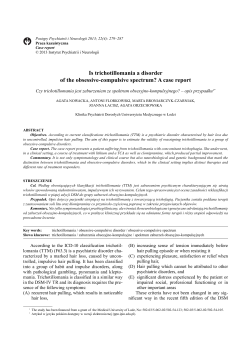 Is trichotillomania a disorder of the obsessive