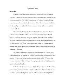 The Tohono O`Odham - Human Rights Resource Center