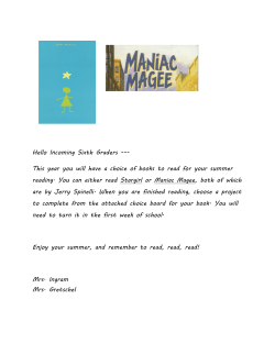 This year you will have a choice of books to read for your summer