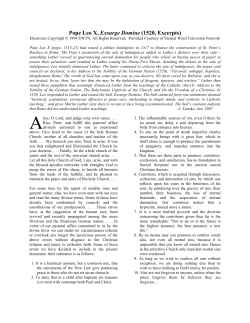 Lecture 28 - Leo X, Ignatius, Council of Trent, Teresa