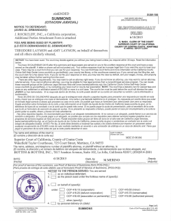 summons d - Contra Costa Superior Court
