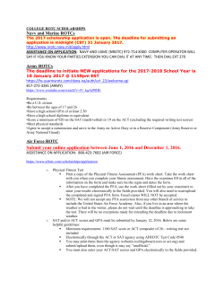 ROTC and Academy Scholarships