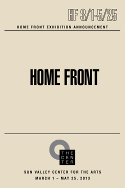Sun Valley Center for the Arts &ndash; HOME FRONT Exhibition PDF
