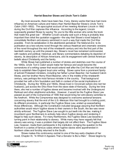 Harriet Beecher Stowe and Uncle Tom`s Cabin