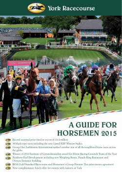 a guide for horsemen 2015
