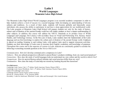 MLHS-Latin I Curriculum 2015