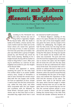 Percival and Modern Masonic Knighthood