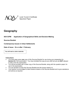 Application of Geographical Skills and Decision Making