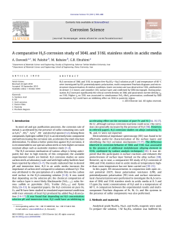 A comparative H2S corrosion study of 304L and 316L stainless