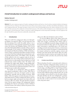 A brief introduction to London`s underground railways and land use