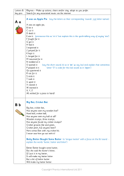 A a B b - Phonics International
