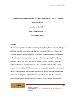 Colombian Cultural Identity In The Teaching Of English As A Foreign