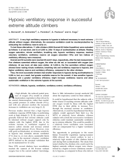 Hypoxic ventilatory response in successful extreme altitude climbers